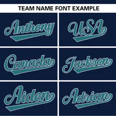 Navy Gray-Aqua Color Block Two-Button Softball Jersey 3