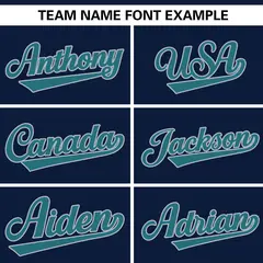 Navy Gray-Aqua Color Block V-Neck Pullover Baseball Jersey 3