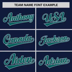 Navy Gray-Aqua Raglan Pullover Baseball Jersey 3