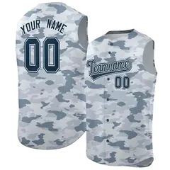 Navy Gray Camo Sleeveless Baseball Jersey