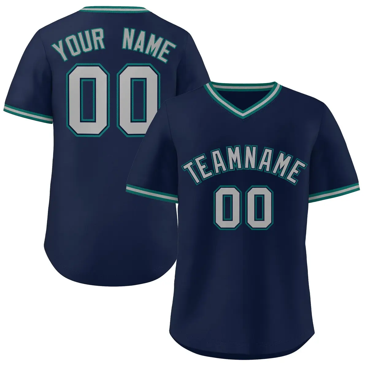 Navy Gray Classic Authentic Pullover Baseball Jersey