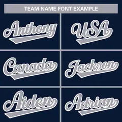 Navy Gray Full Button Classic Authentic Baseball Jersey 3