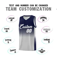Navy Gray Gradient Basketball Jersey Sports Uniform 4