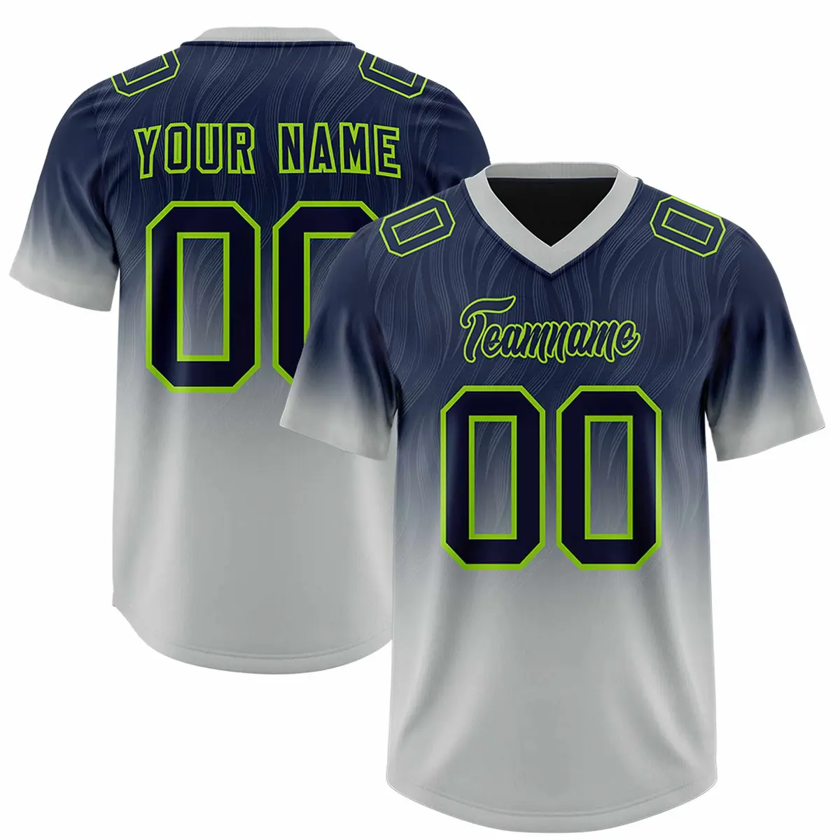 Navy Gray Gradient Outdoor Authentic Football Jersey