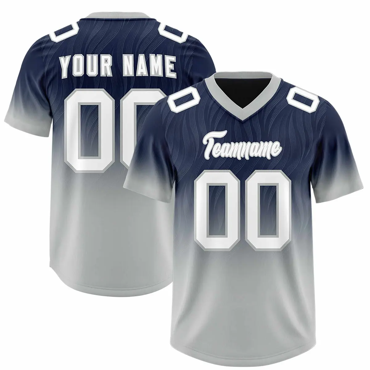 Navy Gray Gradient Outdoor Authentic Football Jersey