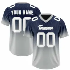 Navy Gray Gradient Outdoor Authentic Football Jersey 1