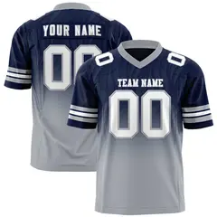 Navy Gray Gradient Outdoor Flag Football Jersey