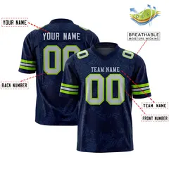 Navy Gray Graffiti Line Authentic Football Jersey 2