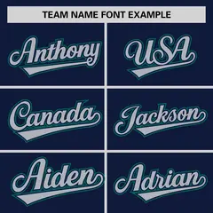 Navy Gray Half Stripe Authentic Baseball Jersey 3