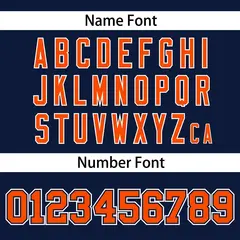 Navy Gray-Orange Stripe Raglan Baseball Jersey 4