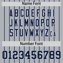 Navy Gray Pinstripe Two-Tone Authentic Baseball Jersey 4