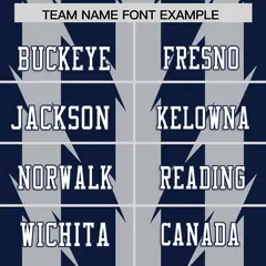 Navy Gray Razr Stripe Graffiti Pattern Flag Football Jersey 3