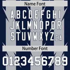 Navy Gray Razr Stripe Graffiti Pattern Flag Football Jersey 4