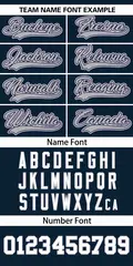 Navy Gray Tampa City Nightscape Authentic Baseball Jersey 3