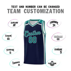 Navy Gray Teal Color Charge Series Basketball Jersey 4