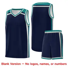 Navy Gray Teal Color Charge Series Basketball Jersey 7
