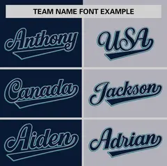 Navy Gray Two Tone Striped Authentic Baseball Jersey 3