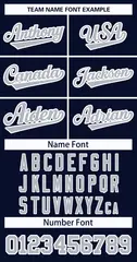 Navy Gray-White Classic Style Hockey Jersey 3