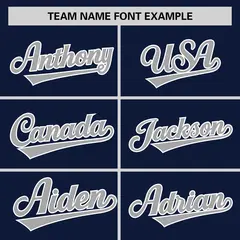 Navy Gray-White Raglan Sleeves Authentic Baseball Jersey 3