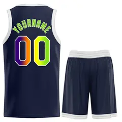 Navy Green Classic Sets Basketball Jersey 2