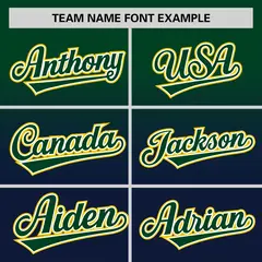 Navy Green Gradient Authentic Baseball Jersey 3