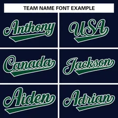 Navy Green-Gray Classic Varsity Full-Snap Letterman Jacket 5