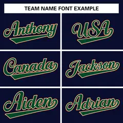 Navy Green-White Classic Varsity Full-Snap Letterman Jacket 3