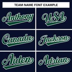 Navy Green-White Raglan Varsity Full-Snap Letterman Jacket 5