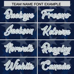 Navy Grey All Star Graffiti Pattern Football Jersey 3