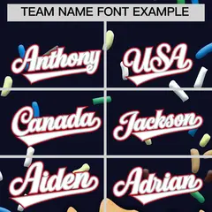 Navy Ice Cream Cone Graffiti Full-Snap Varsity Letterman Jacket 3