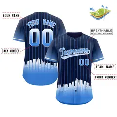 Navy Kansas City Silhouette Baseball Jersey 2