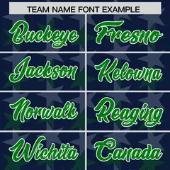 Navy Kelly Green All Star Graffiti Pattern Football Jersey 3