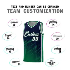 Navy Kelly Green Graffiti Splash Basketball Kits 4
