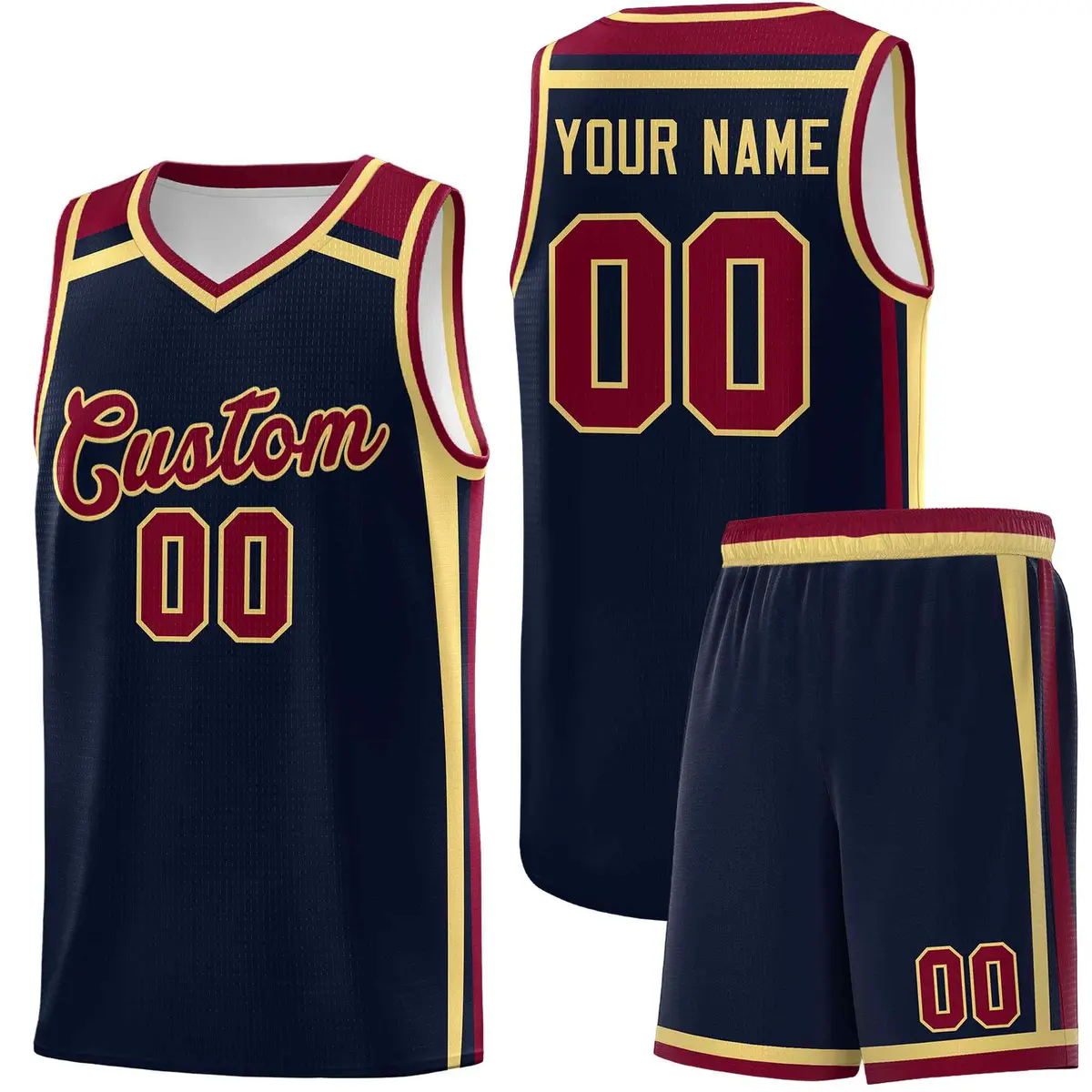 Navy Khaki Crimson Color Charge Series Basketball Jersey