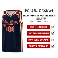 Navy Khaki Crimson Color Charge Series Basketball Jersey 2