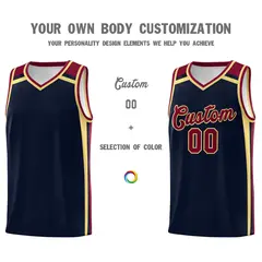 Navy Khaki Crimson Color Charge Series Basketball Jersey 3