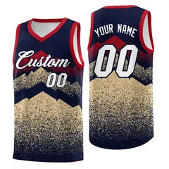 Navy Khaki Mountain Fade Gradient Fashion Basketball Jersey 1