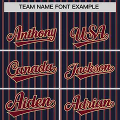 Navy Khaki Tricolor Stripe Fashion Baseball Jersey 3