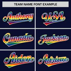 Navy LGBT Rainbow Pride Month Letterman Baseball Jacket 5