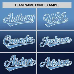 Navy Light Blue Gradient Authentic Baseball Jersey 3