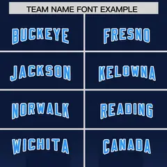 Navy Light Blue Gradient Vertical Stripe Football Jersey 3