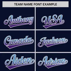 Navy Light Blue-Purple Gradient Varsity Full-Snap Raglan Baseball Jacket 3
