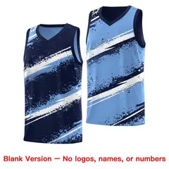 Navy Light Blue White Reversible Basketball Jersey Stellar Strike Series 7