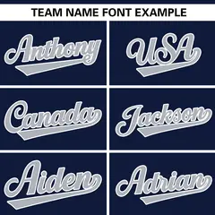 Navy Light Gray Gradient Ribbed Authentic Baseball Jersey 3