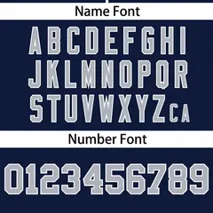 Navy Light Gray Gradient Ribbed Authentic Baseball Jersey 4