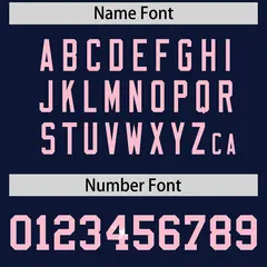 Navy Light Pink Sequin Lettering Football Jersey 4