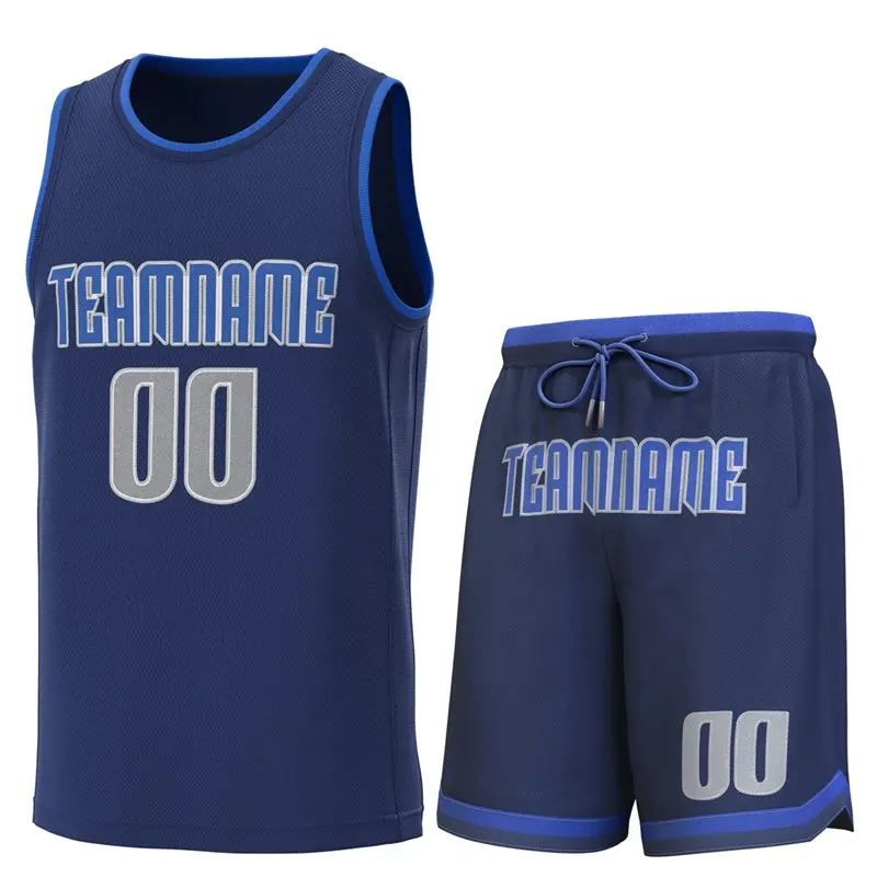 Navy Lt Blue-Navy Classic Sets Basketball Jersey