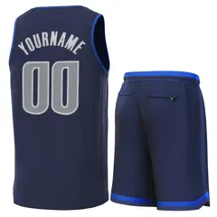 Navy Lt Blue-Navy Classic Sets Basketball Jersey 3