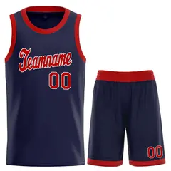 Navy Maroon-White Classic Sets Basketball Uniform Jersey