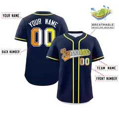 Navy Maverique Pride Month Authentic Classic Baseball Jersey 2